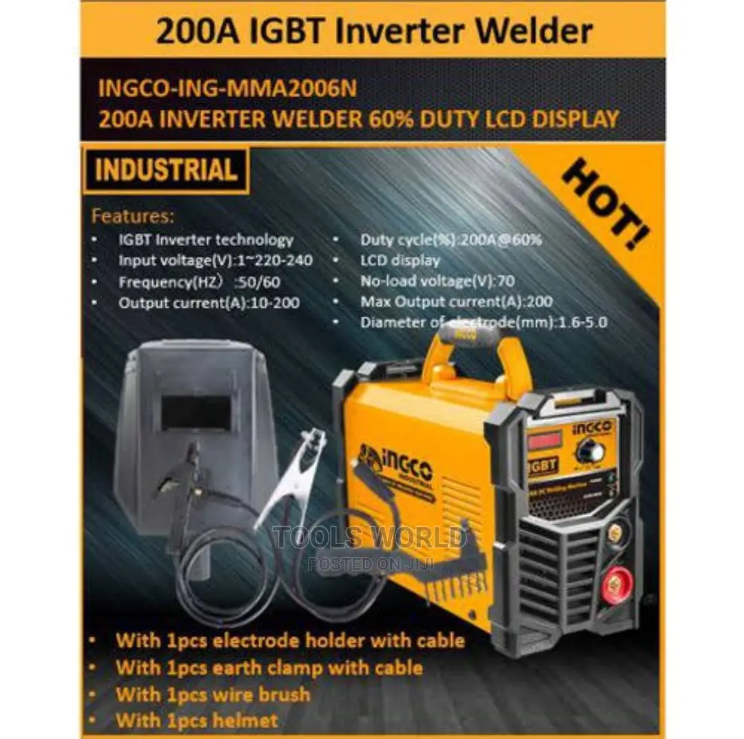 Ingco Inverter Welder 200a Lcd Display (Mma2006n)