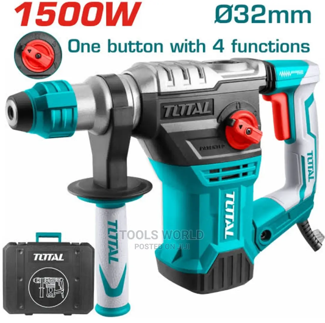 Total 1500W 32mm Rotary Hammer Sds+