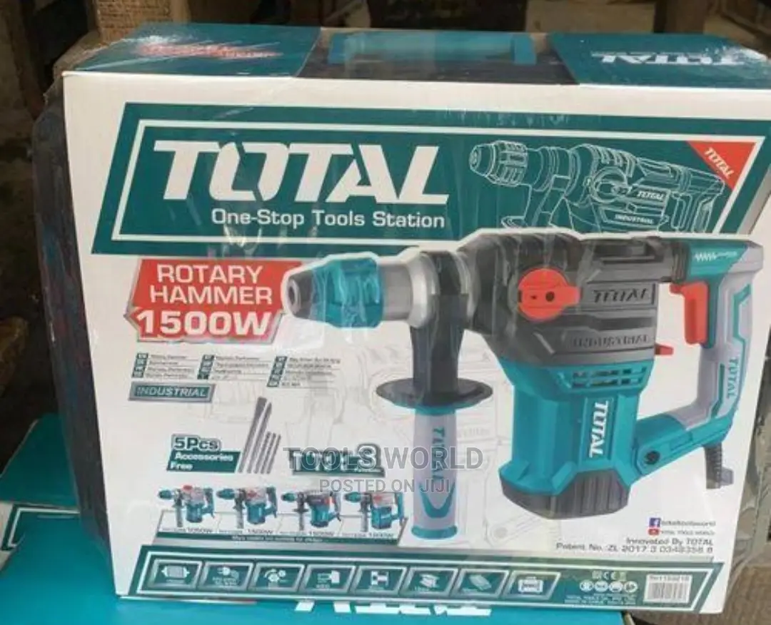 Total 1500W 32mm Rotary Hammer Sds+