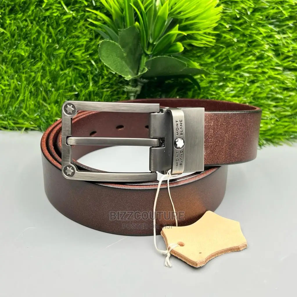 Original MONT BLANC Leather Belts Available in Store