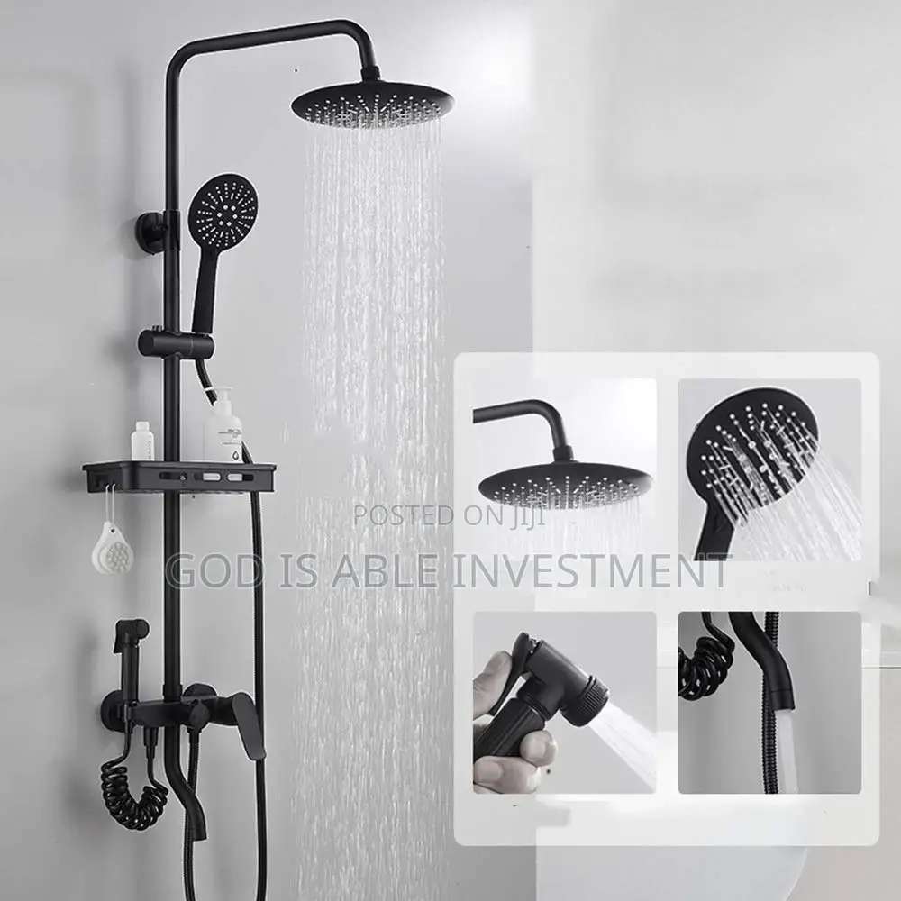 Black Luxury Standing Shower