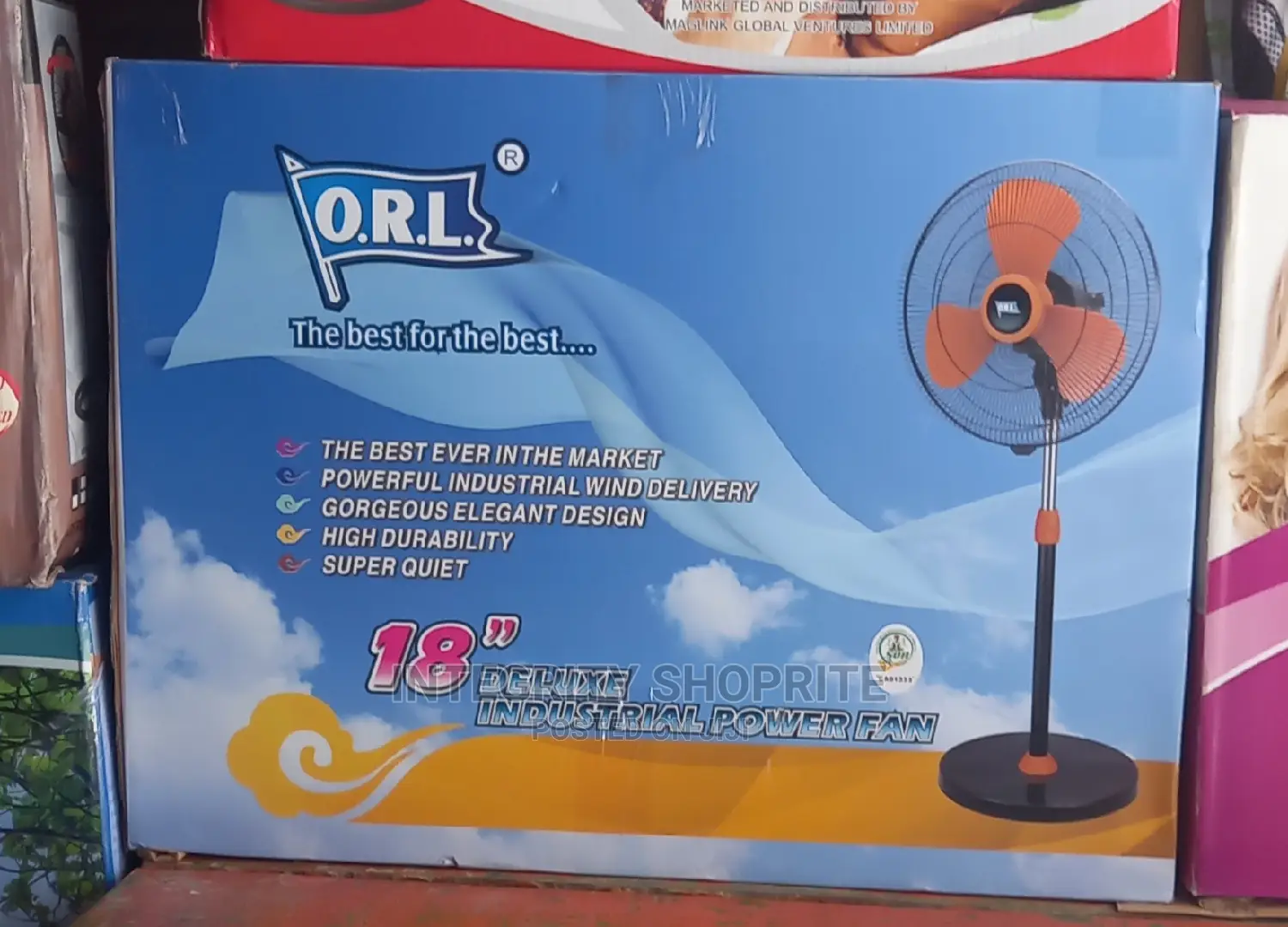Orl 18" Deluxe Industrial Power Standing Fan
