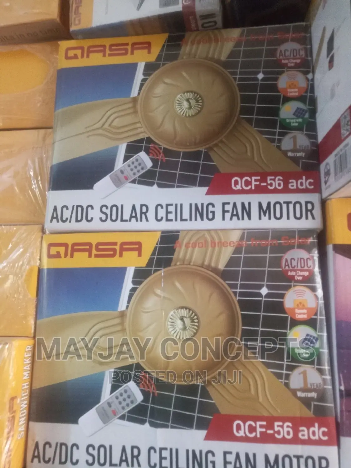 Qasa 56inches Ac/Dc Solar Ceiling Fan