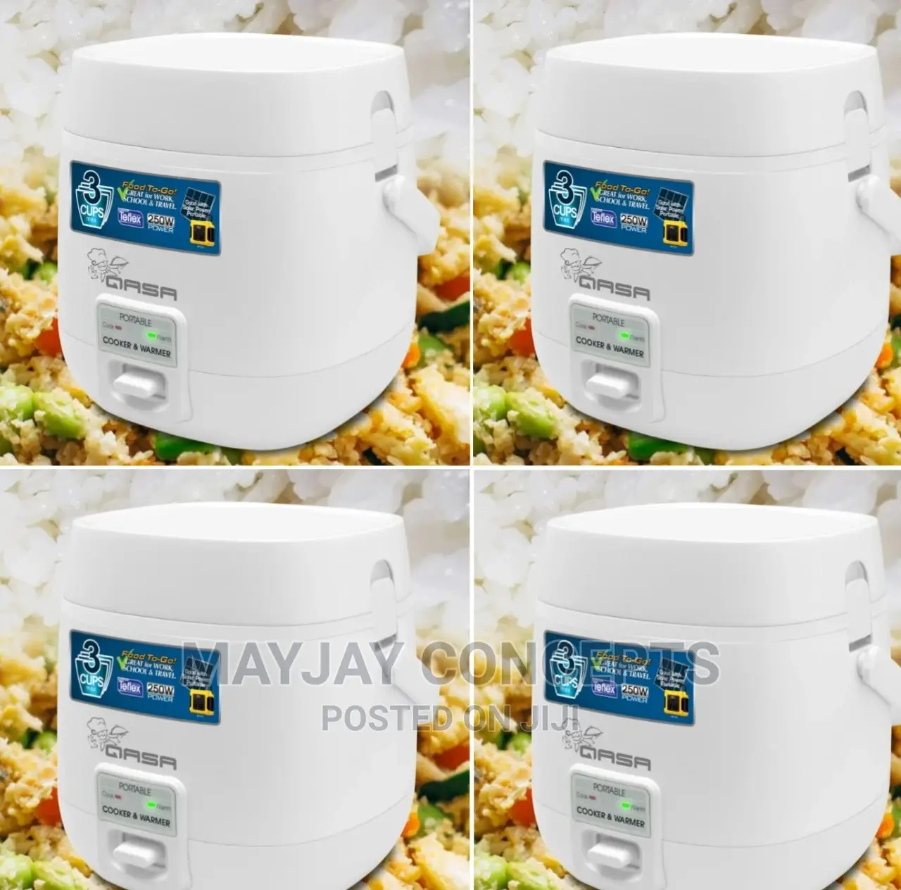 QASA Portable Solar and Electricity Rice Cooker and Warmer