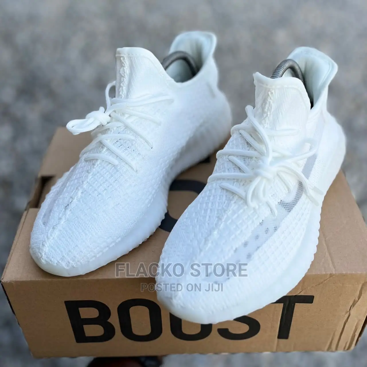 Original Adidas Yeezy Boost 350 Bone Sneakers
