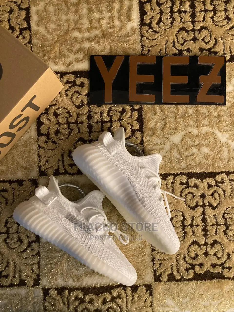 Original Adidas Yeezy Boost 350 Bone Sneakers
