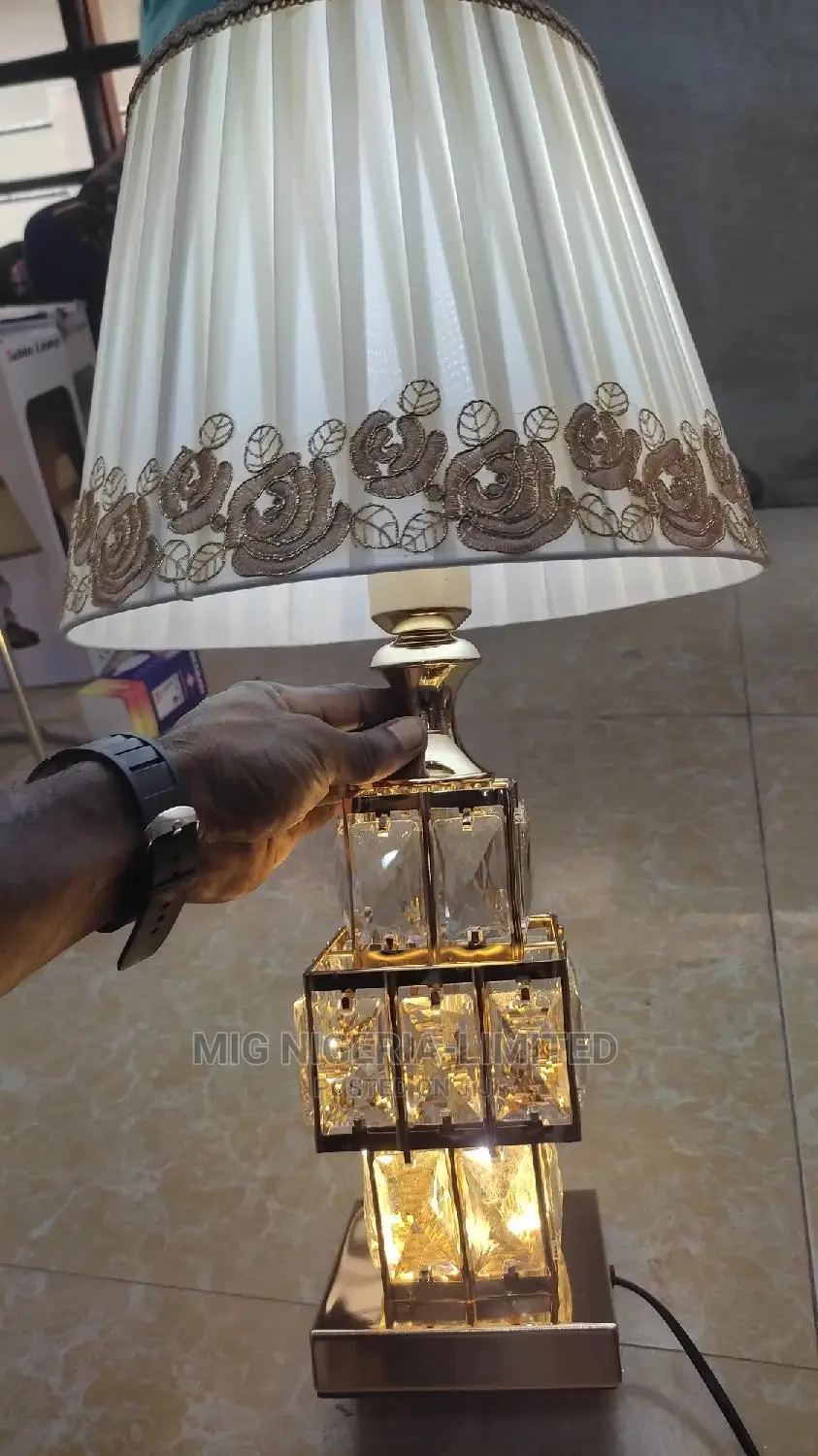 Acleric Gold Bedroom Bedside Table Lamp Light Up and Down