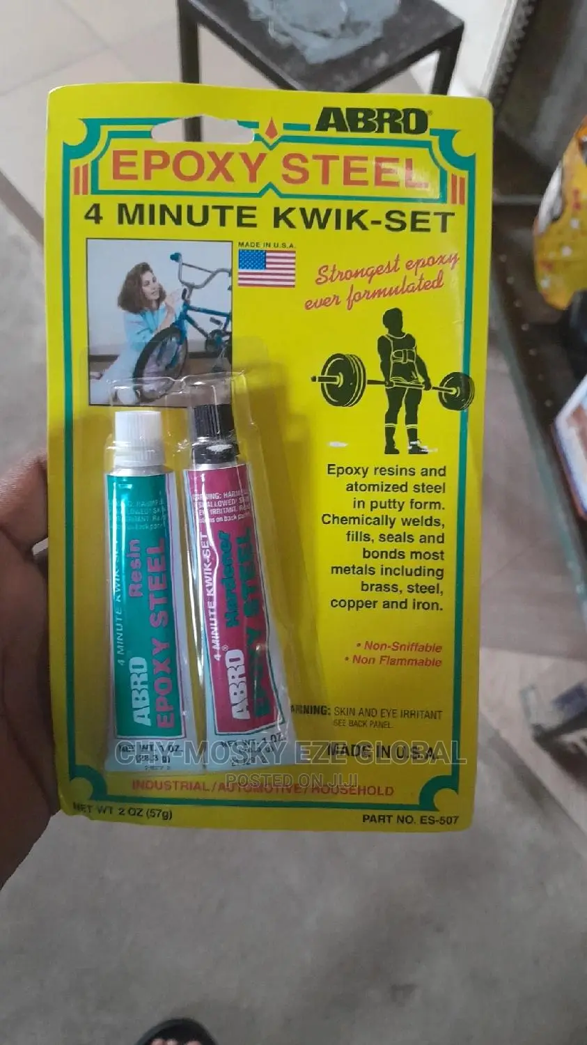 Abro Epoxy Steel Gum a and B