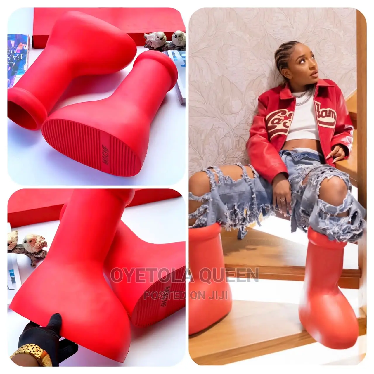 Quality, Fashionable MSCHF Red Boots