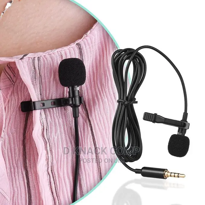Portable Clip-on Lapel Mic Wired Microphone for Recording