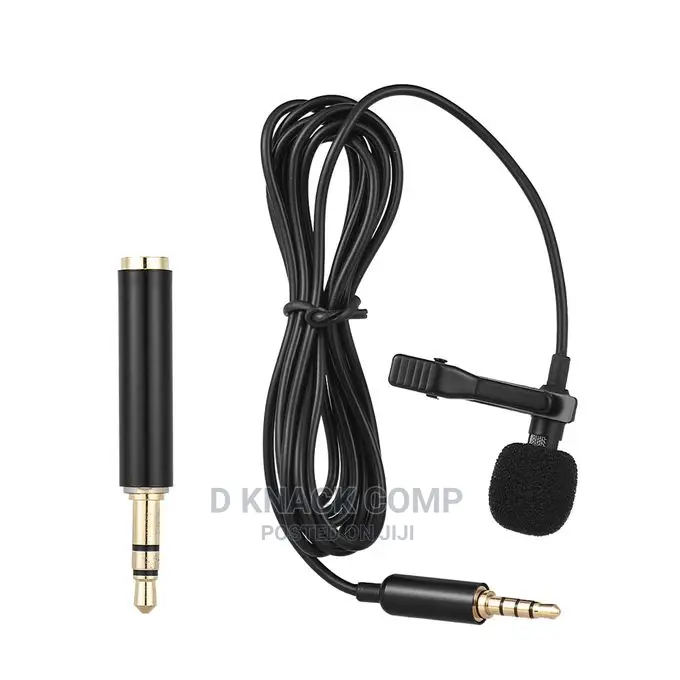 Portable Clip-on Lapel Mic Wired Microphone for Recording