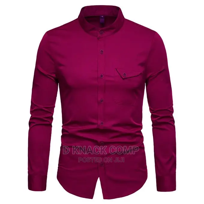 Summer Linen Button Casual Shirt - Red