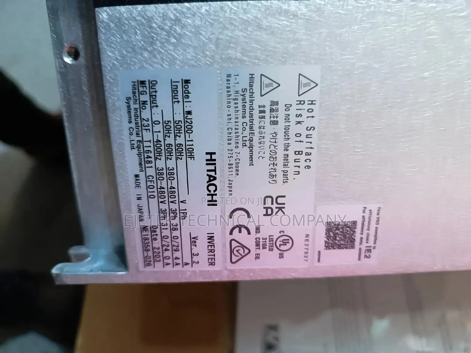 Hitachi Inverter Motor Control 11kw/15hp
