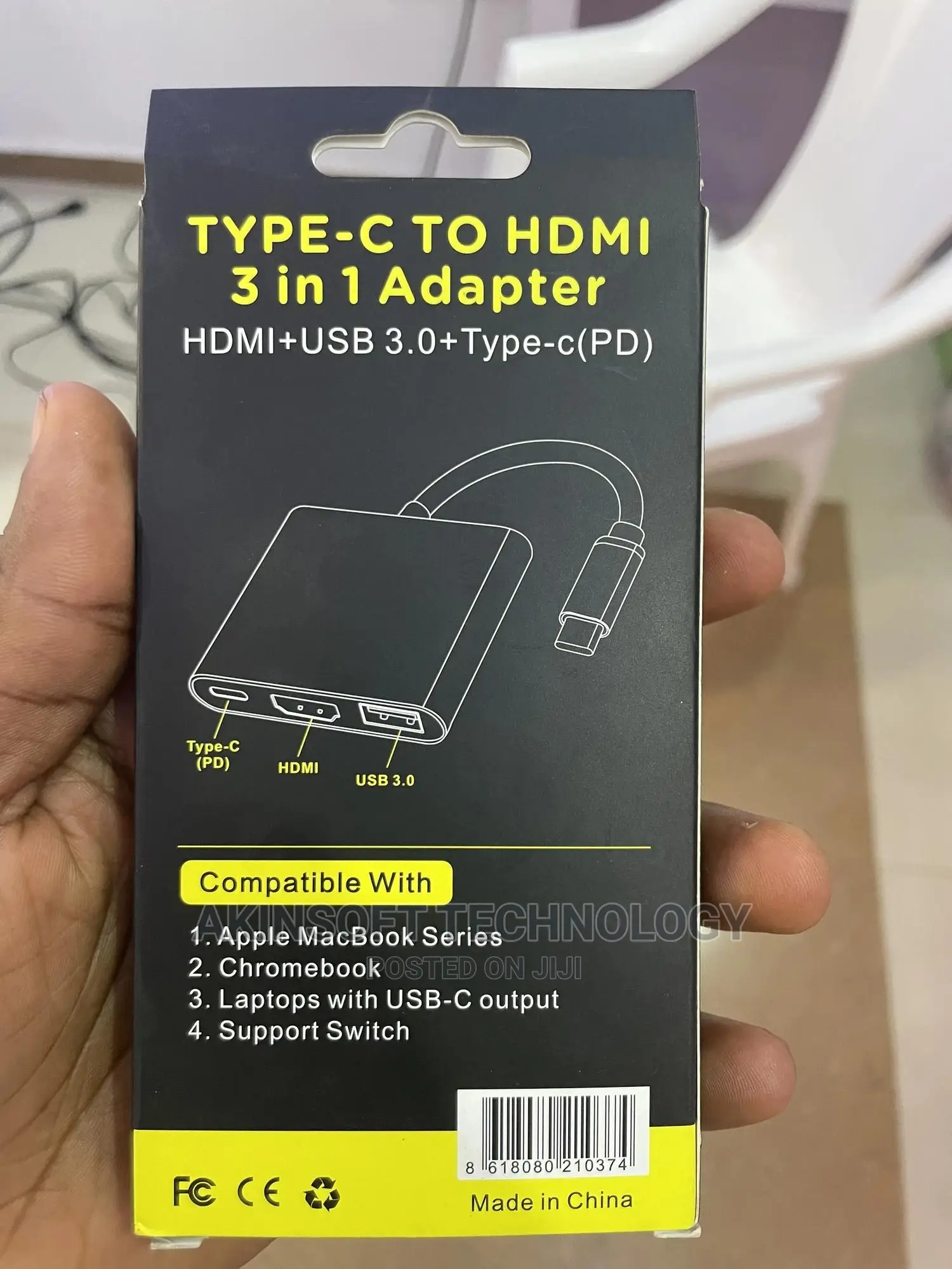 3 in 1 Type C USB Hub