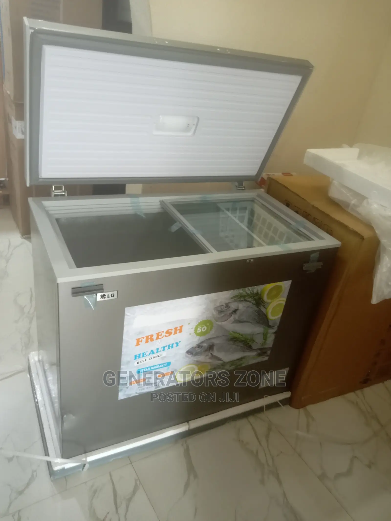 Fast Cooling LG -Gc-320 Chest Freezer-Silver