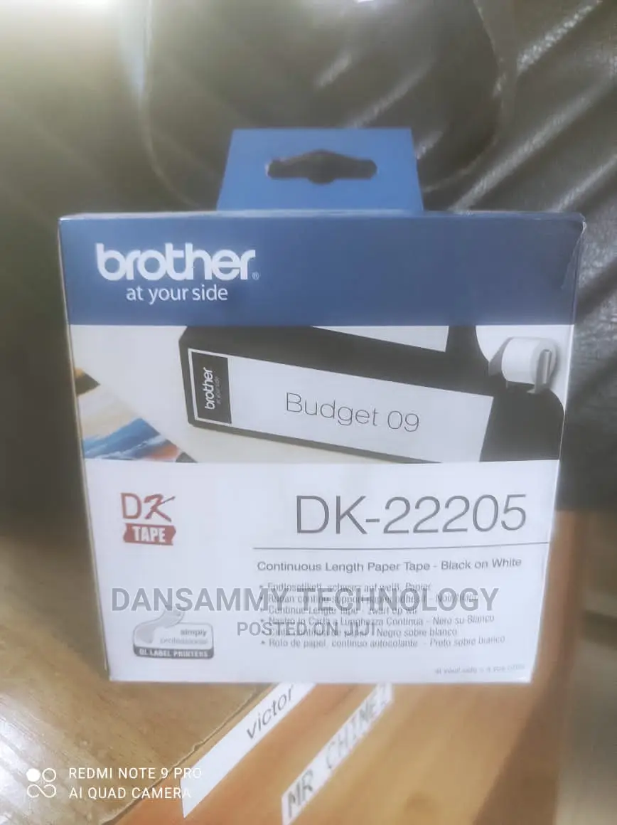 Oregenal Brother Label Sticker DK22205 62mm * 30.48mm