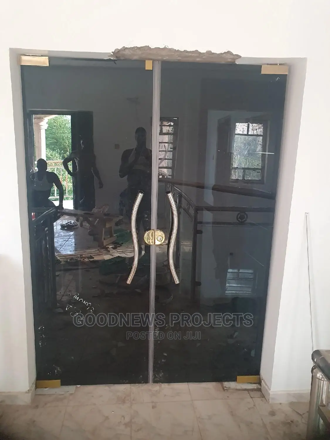 Ante Room Door With Gold Accessories