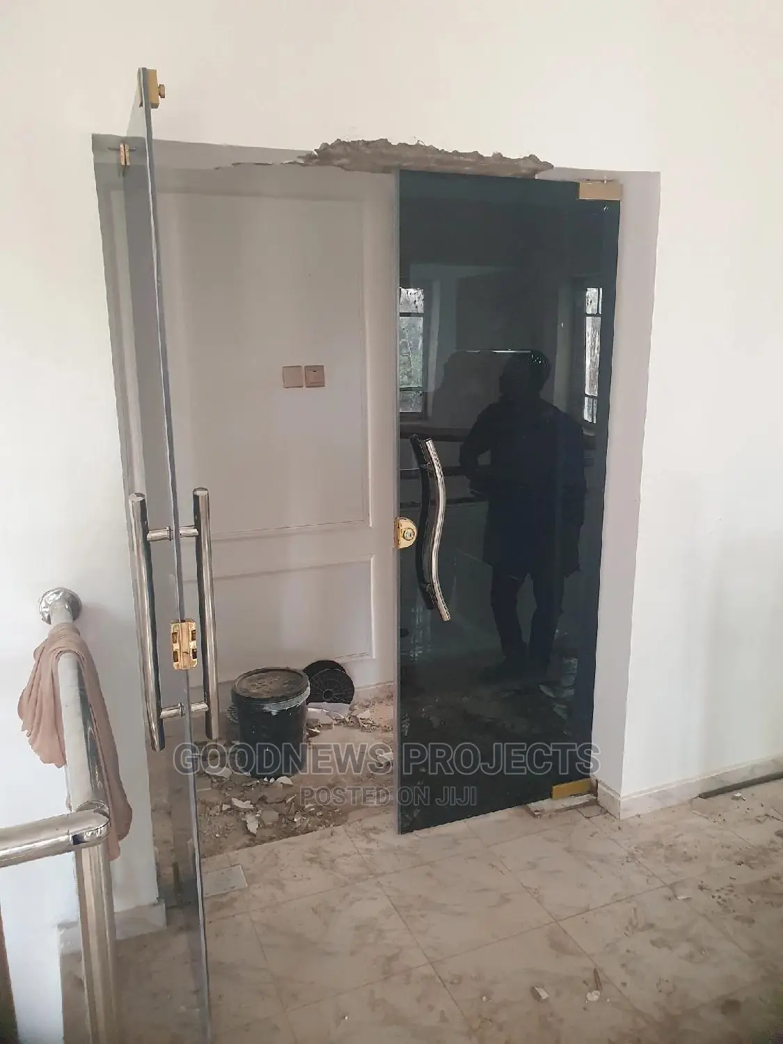 Ante Room Door With Gold Accessories