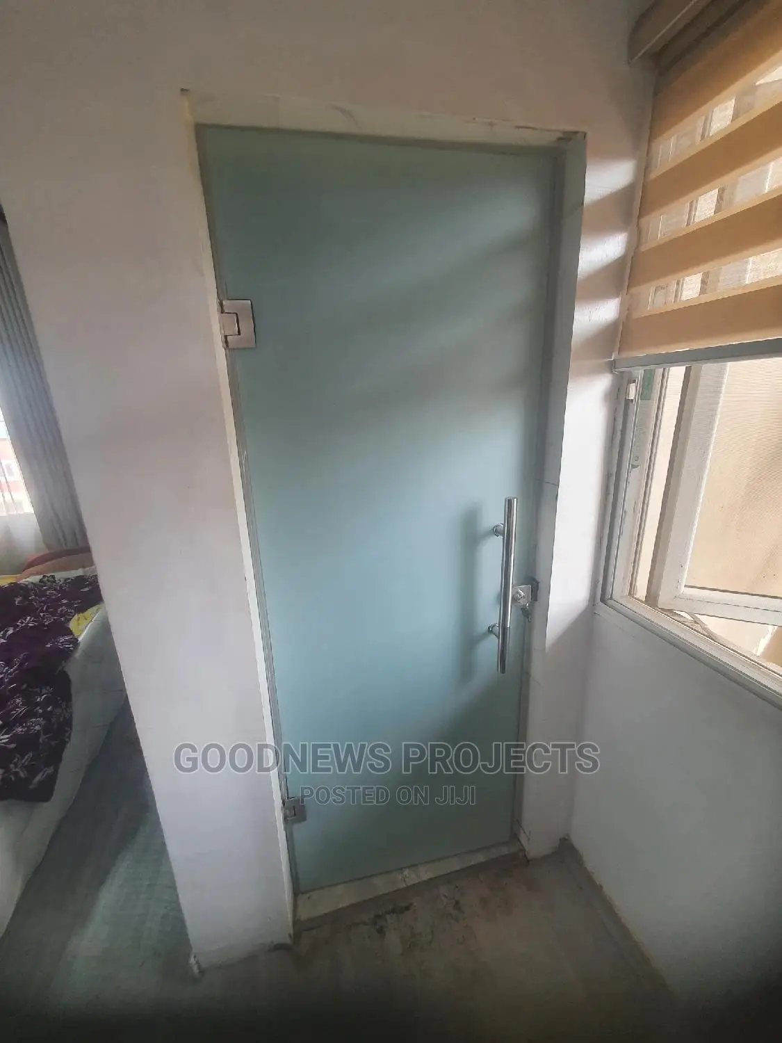 Full Frosted Toilet Glass Door