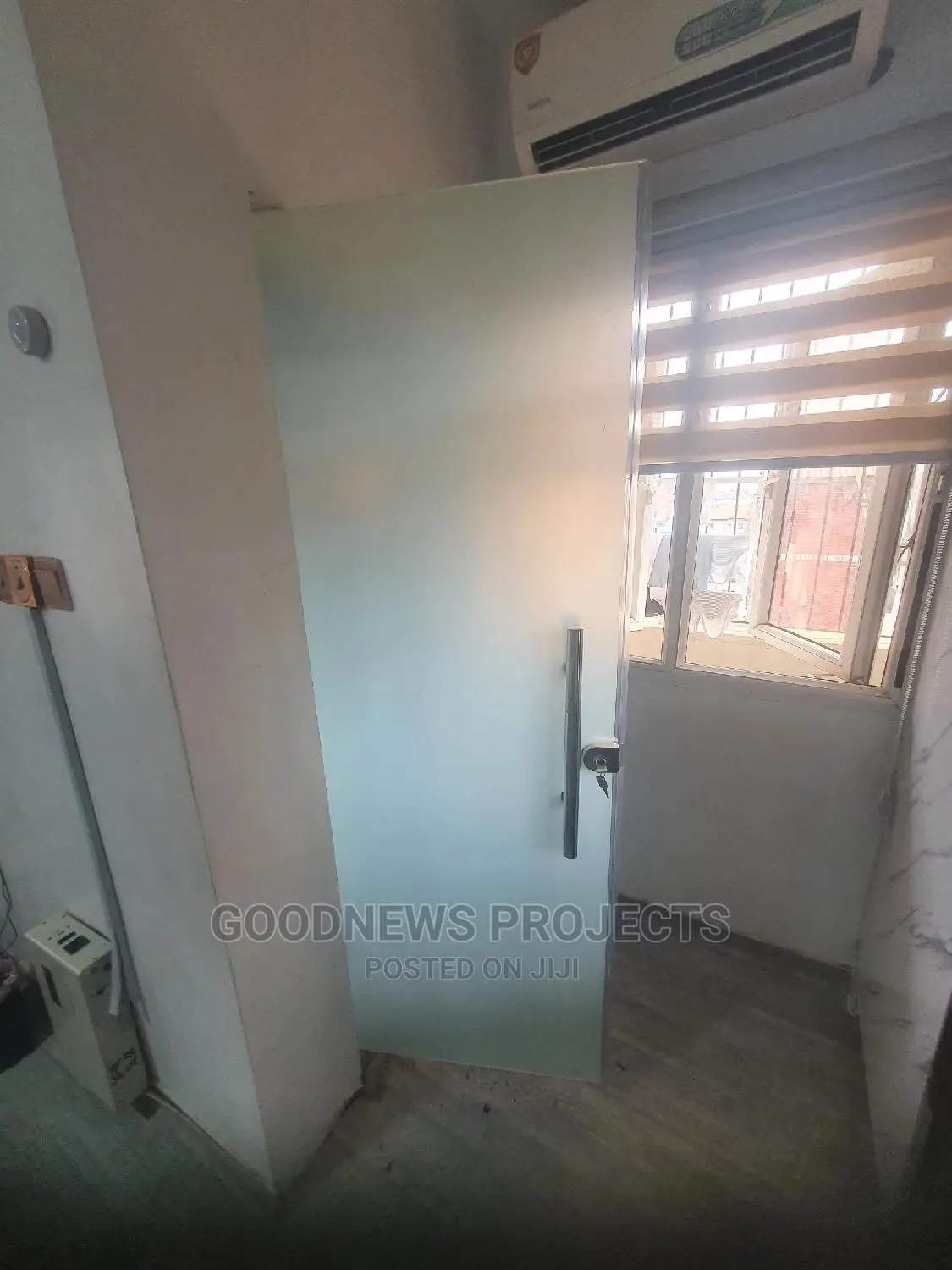 Full Frosted Toilet Glass Door
