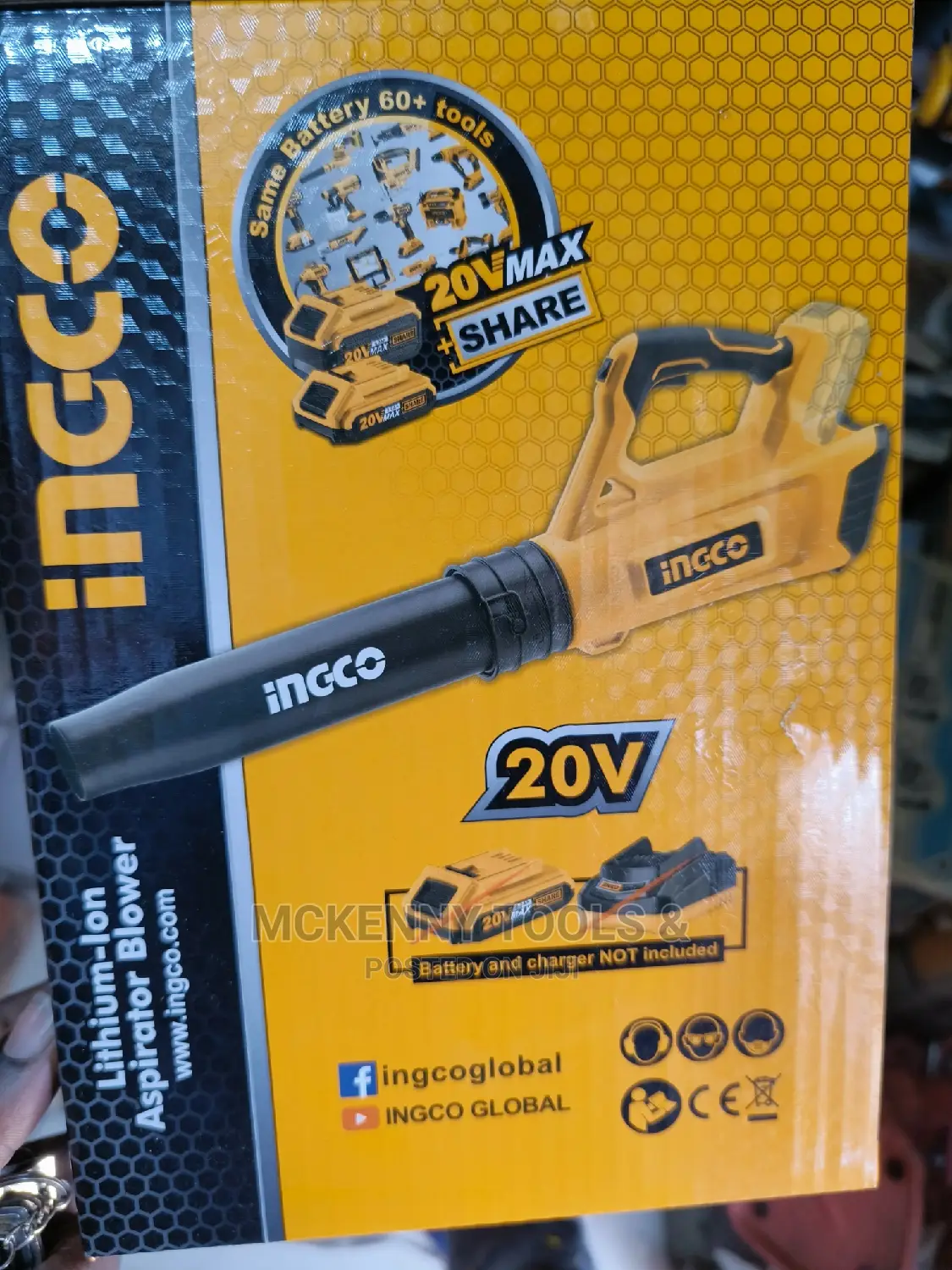 Ingco Cabli2002 20v Cordless Li-Ion Blower Big 20v