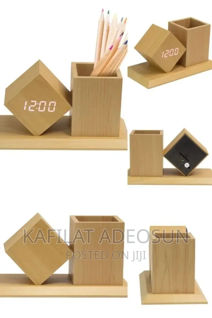 Woodenclock Pen Holder Wholesales