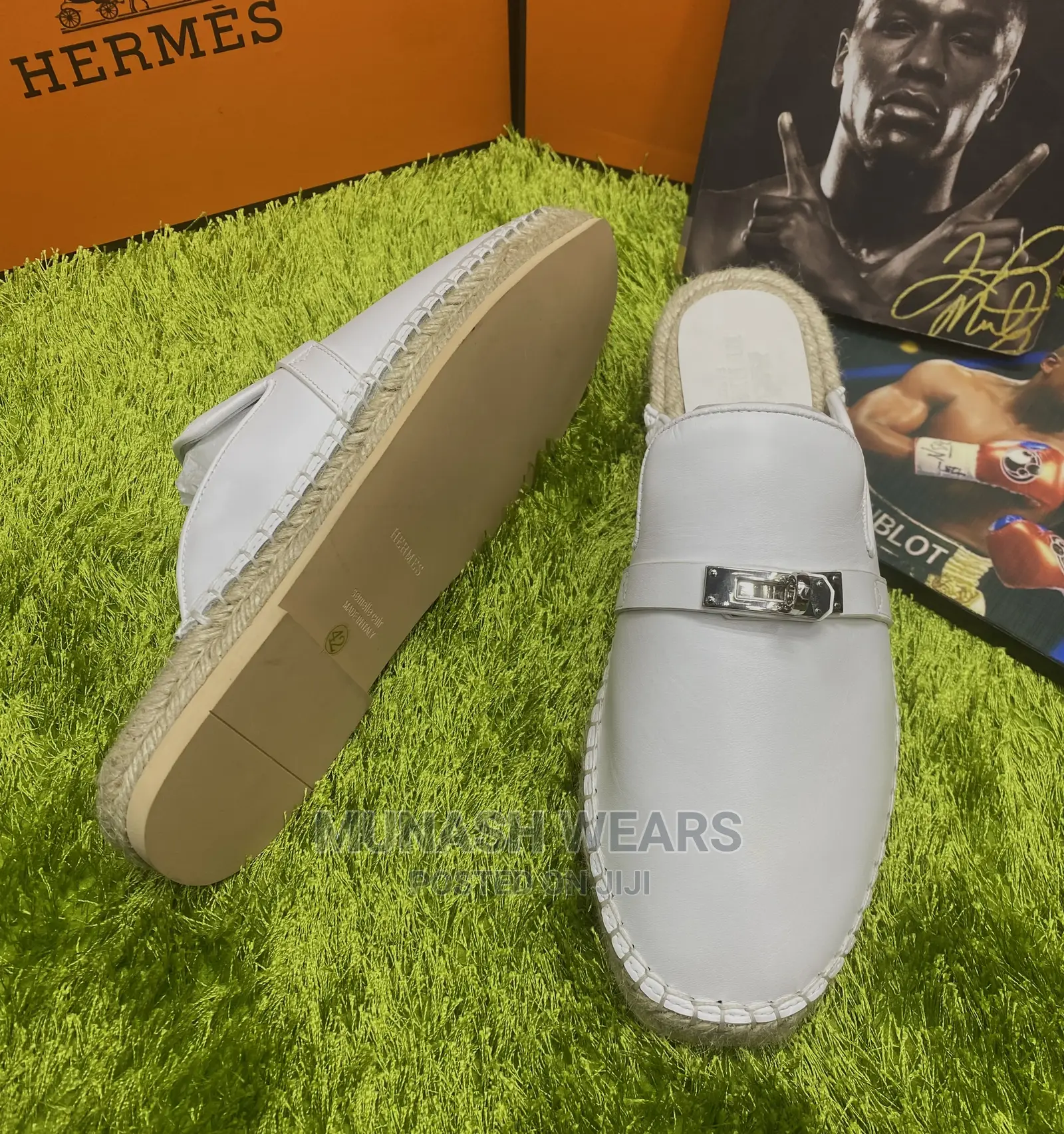 Luxury Hermes Wooden Half Shoe