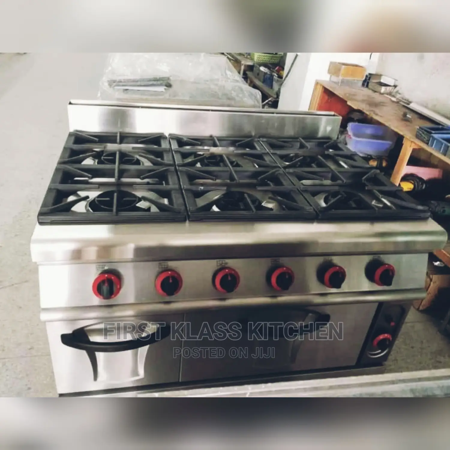 High Quality Industrial 6 Burner Gas Cooker With Oven