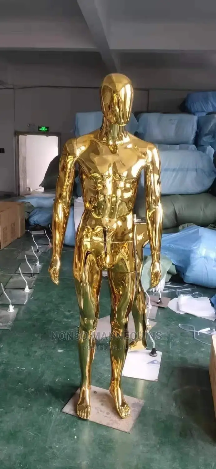 Full Body Male Gold Silver Chrome Mannequins