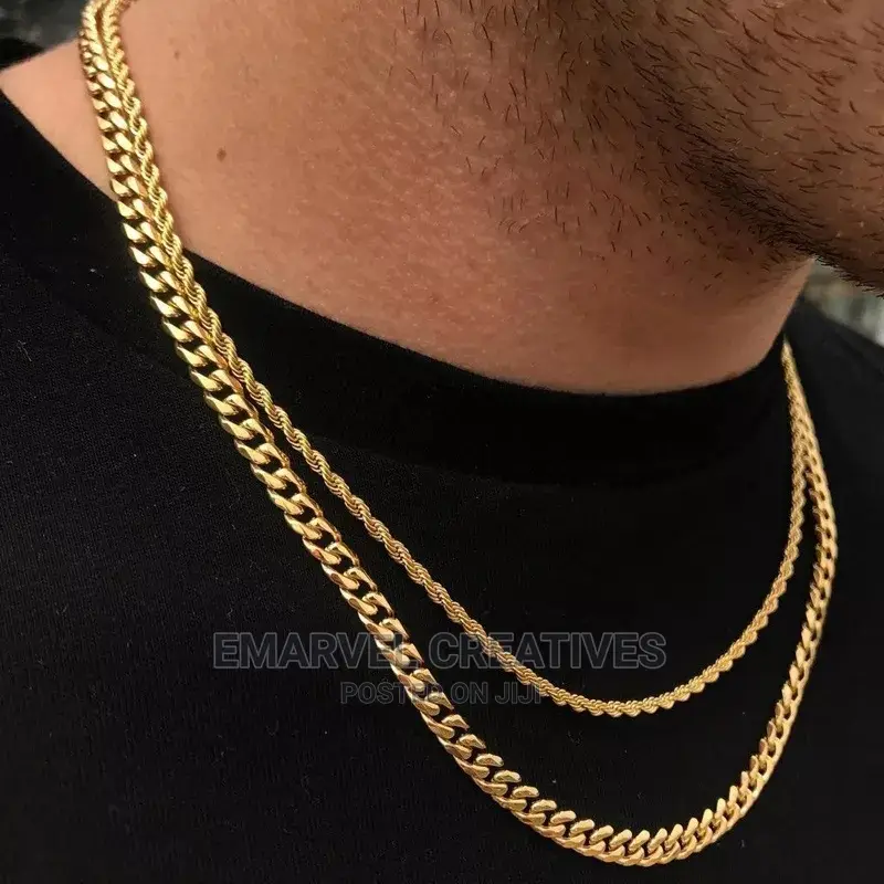 3mm/5mm Cuban Chain Necklace For
Men,Twisted Rope Links