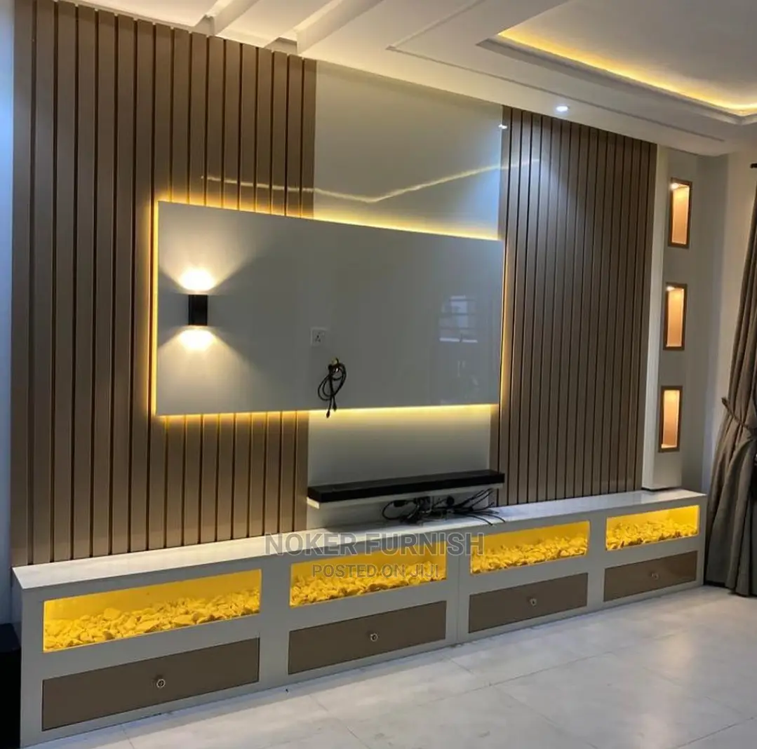 Tv Console With Stone Light