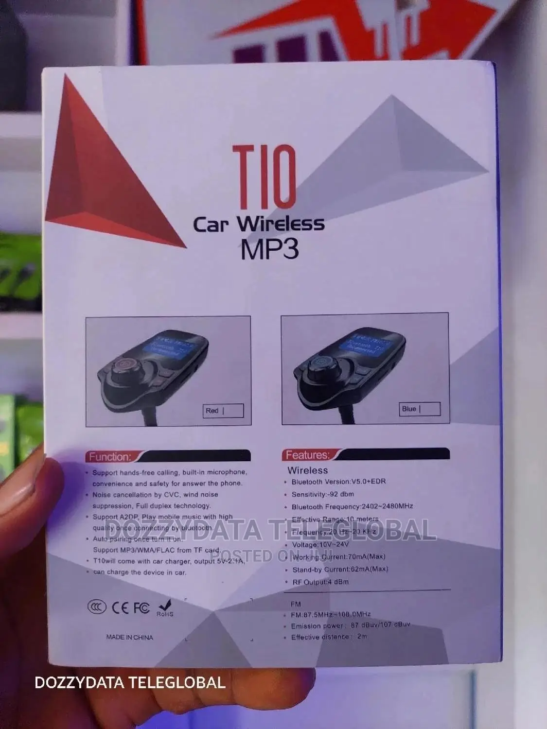 T10 Car Wireless Mp3/Fm Transmitter Bluetooth Player