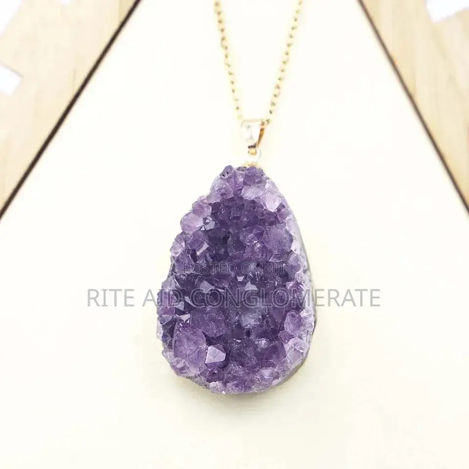 Amethyst Cluster Raw Gemstones Necklace
