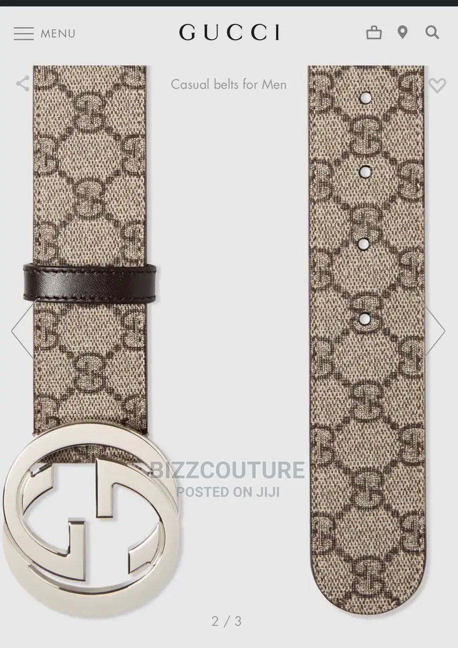 Original GUCCI GG Suprem Leather Belts Available in Store