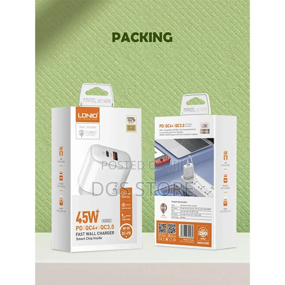 Ldnio 45w PD QC 4+ A2526C Charger