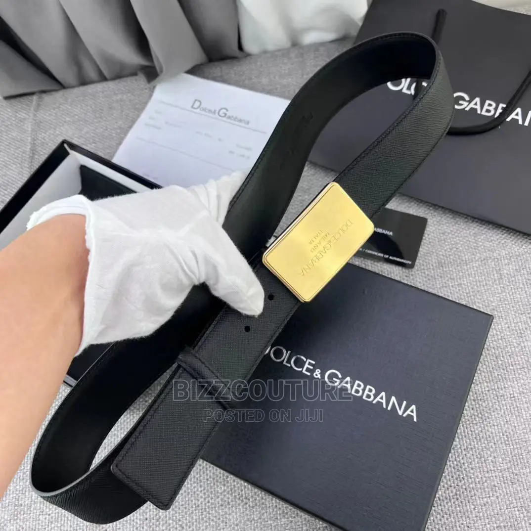 Original DOLCE GABBANA Calfskin Leather Belts for Men