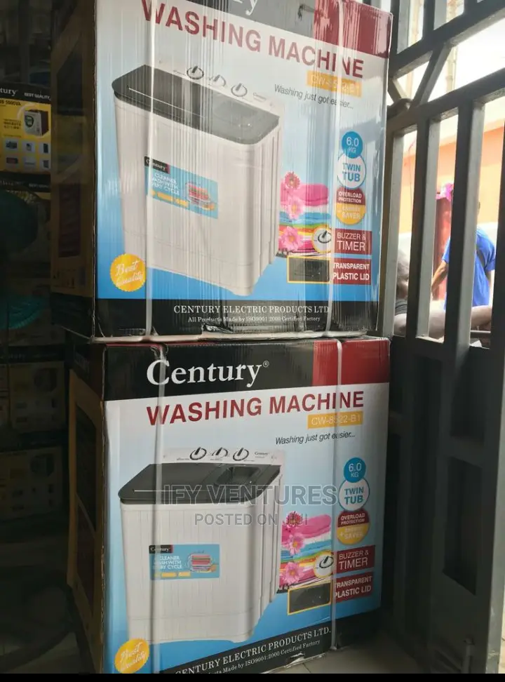 6kg Century Twin Top Washing Machine.White Color.
