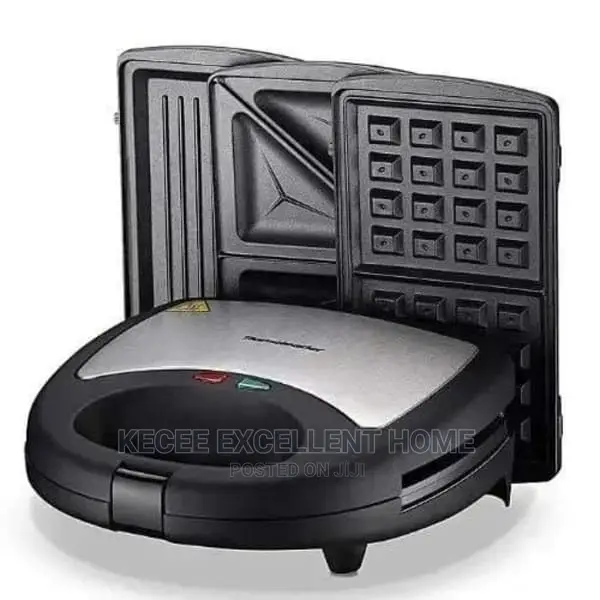 Sokany 3 in 1 Waffle + Sandwich and Grill Maker