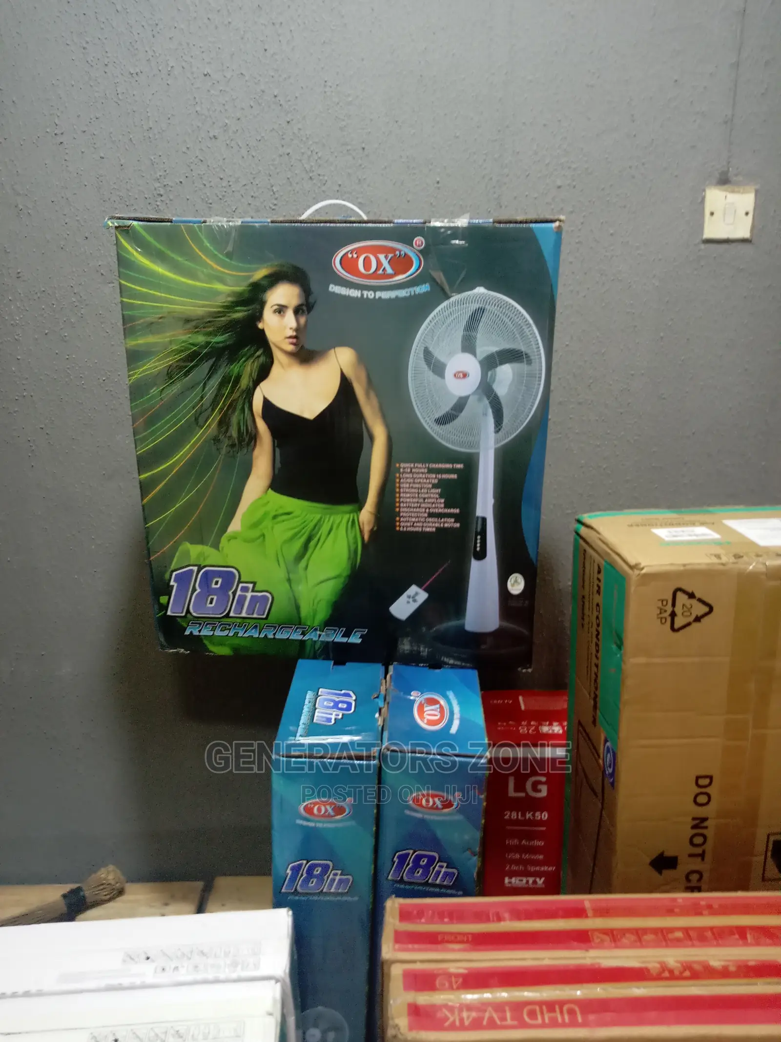 OX 18in Standing Fan (Rechargeable)
