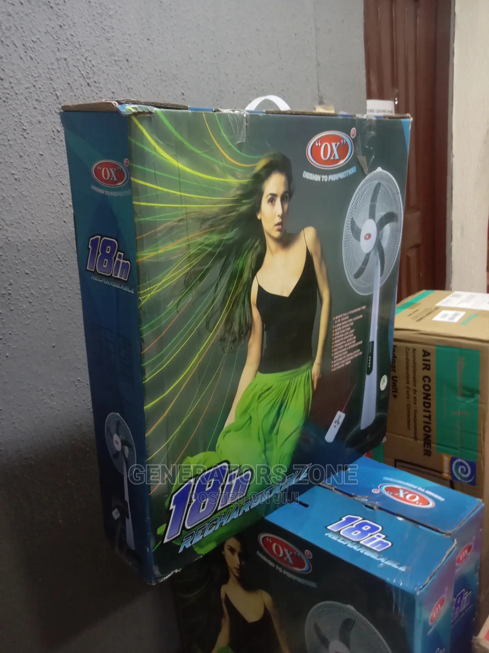 Brand-New OX Rechargeable Standing Fan 18'' With a Remote