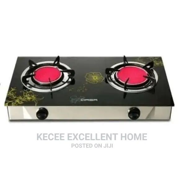 QASA 2-Burner Glass Top Infrared Gas Cooker