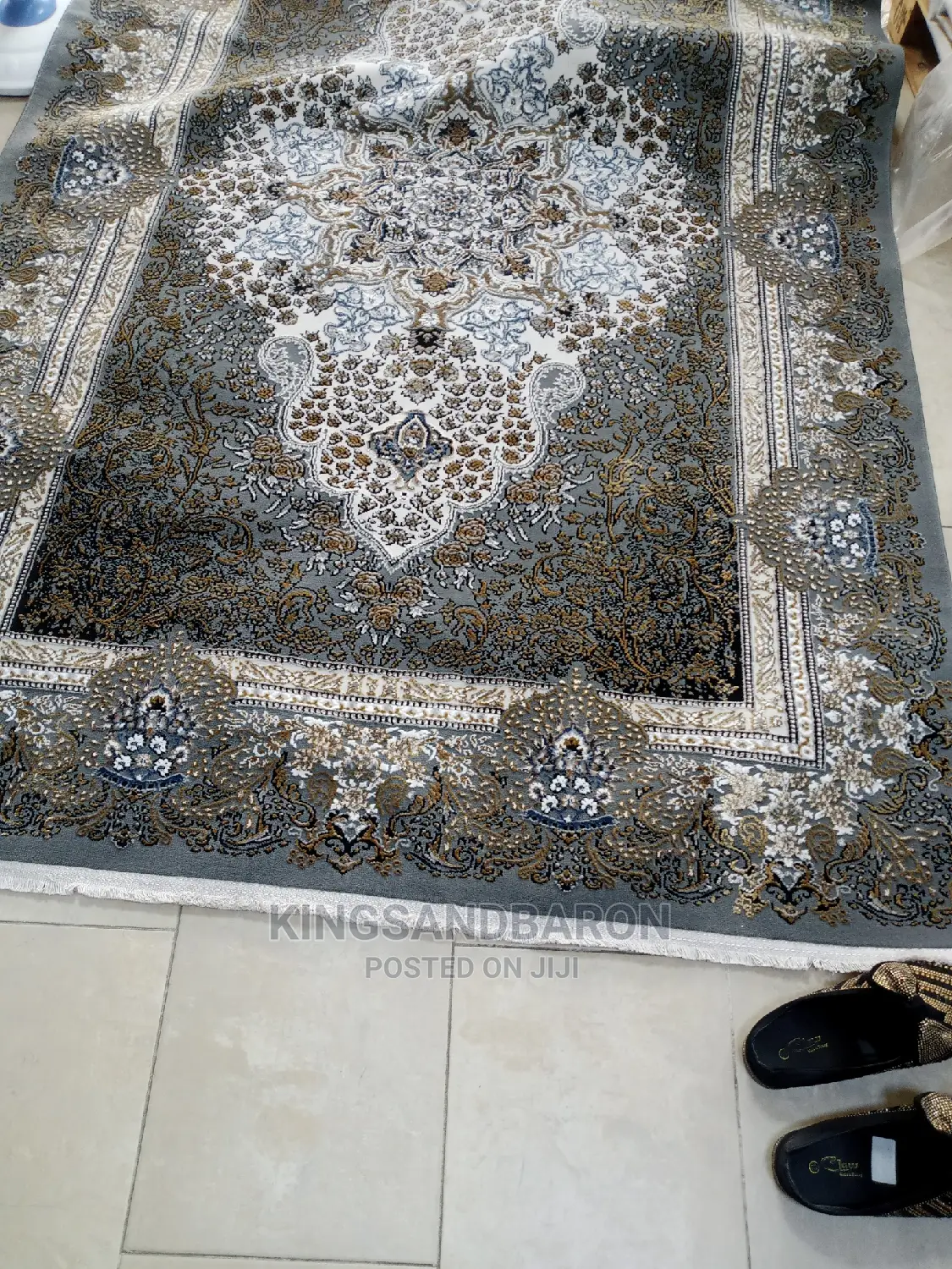 5x7fts Gold and Gray Arabiancenter Rug(4*6,7*10 8*11)