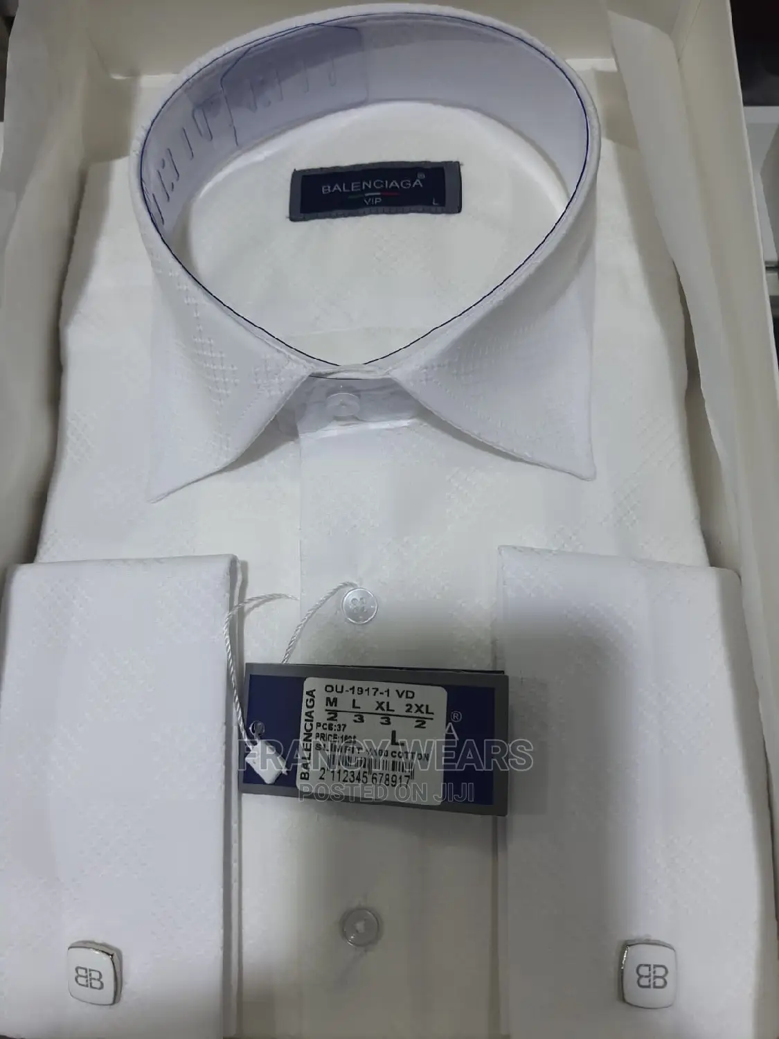 Italian Plain Colors White Balanciaga Shirts