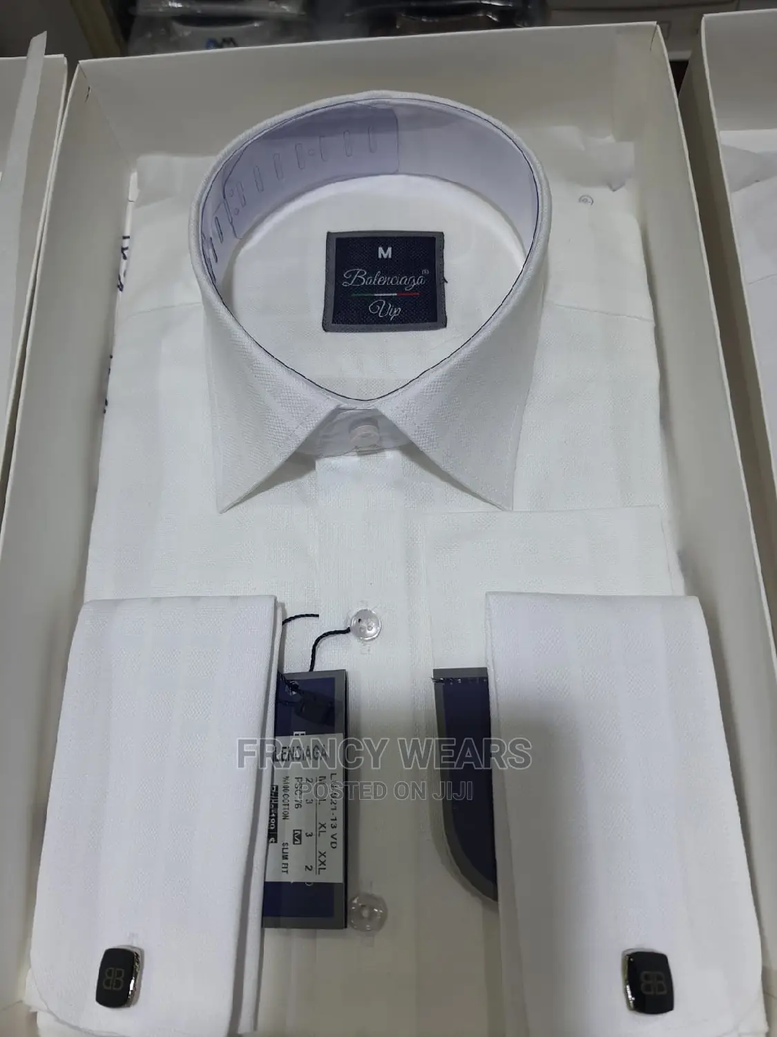 Italian Plain Colors White Balanciaga Shirts