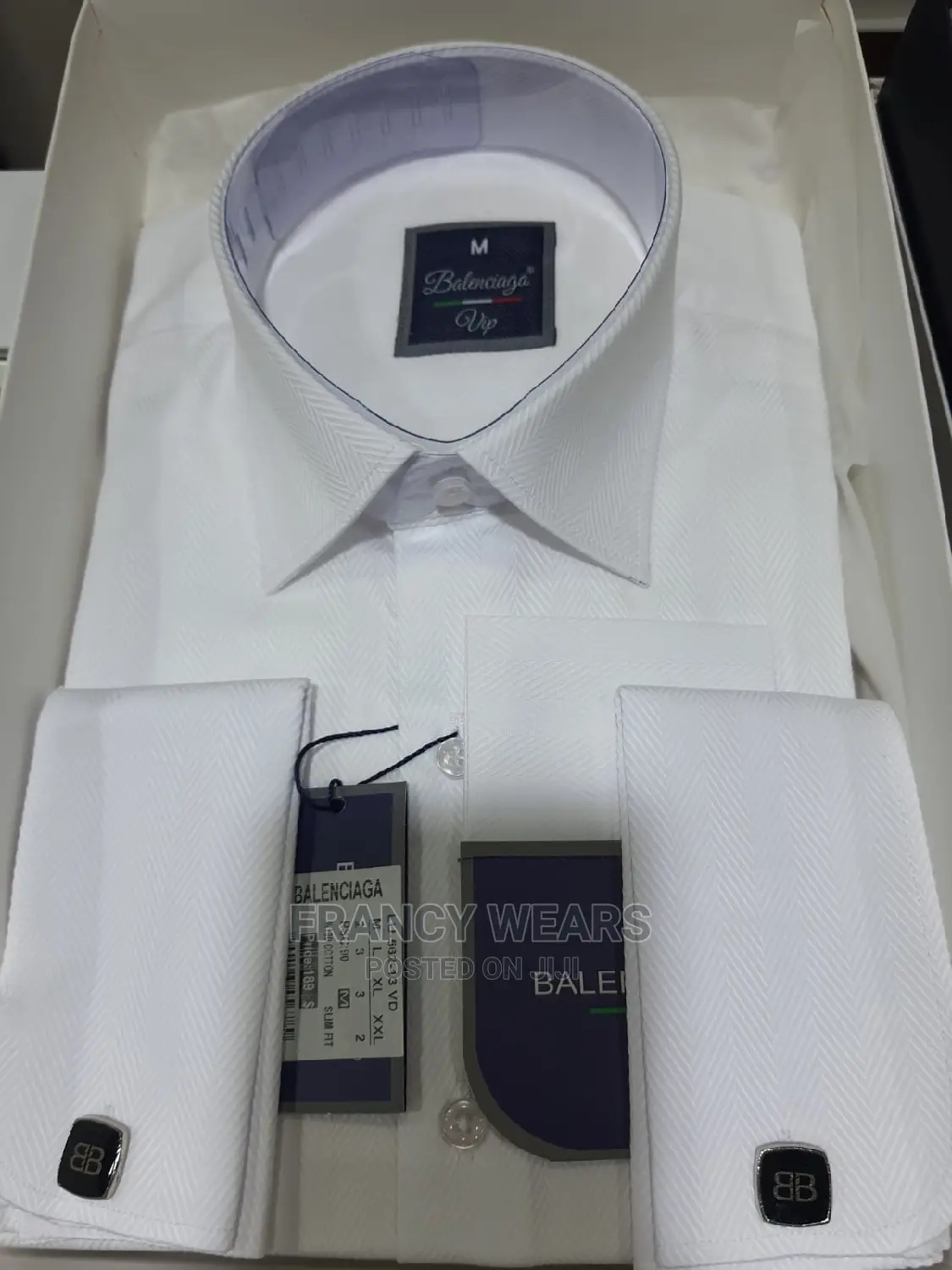 Italian Plain Colors White Balanciaga Shirts