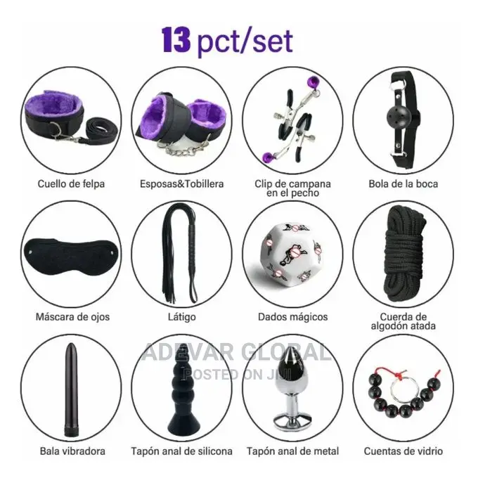 Sex Game 13 Pieces BDSM Bondage Restraint Set Women Sex Toy