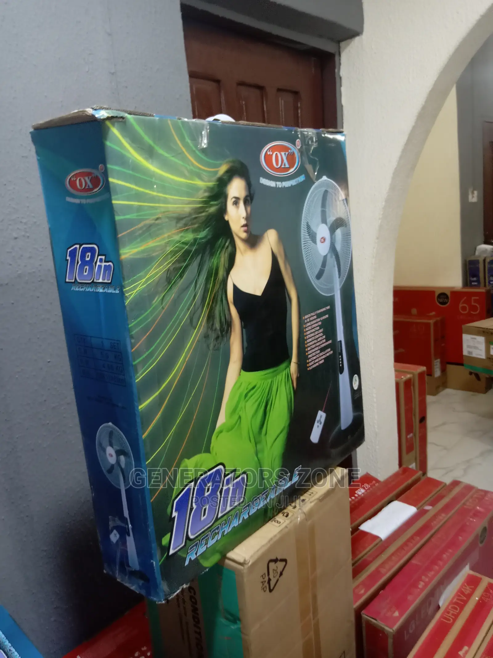 Remote Control OX Standing Fan(Rechargeable)