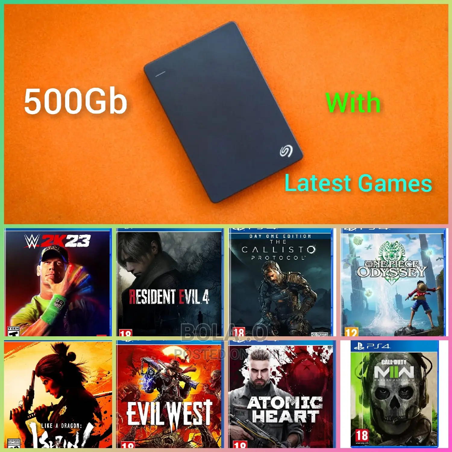 Resident Evil 4 ,Ea Fc 26 + Other Latest Ps4 Games in 500gb
