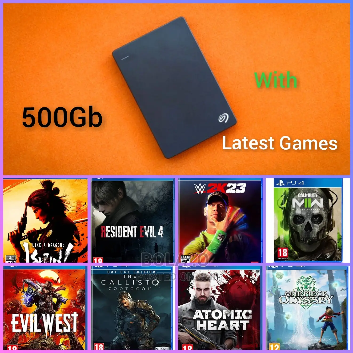 Ps4 Latest PKG Game Fc 26 in 500gb Harddrive for Hack Ps4