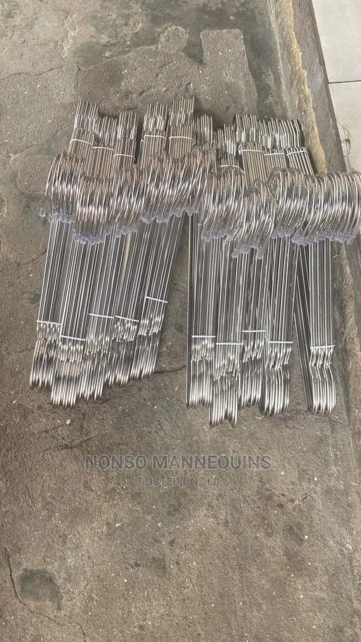 Imported Packs of Plain Stainless Hangers.